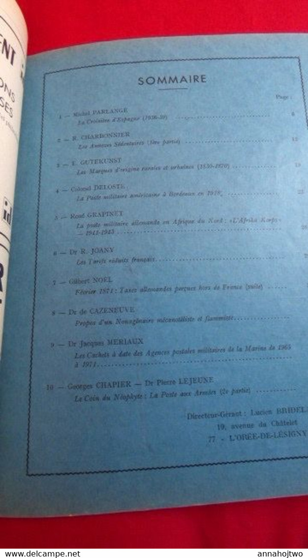 FEUILLES MARCOPHILES 190 :Croisière Espagne,Marques Origine Rurale & Urbaine,poste Militaire,taxe Allemande 1871,tarifs - Francese