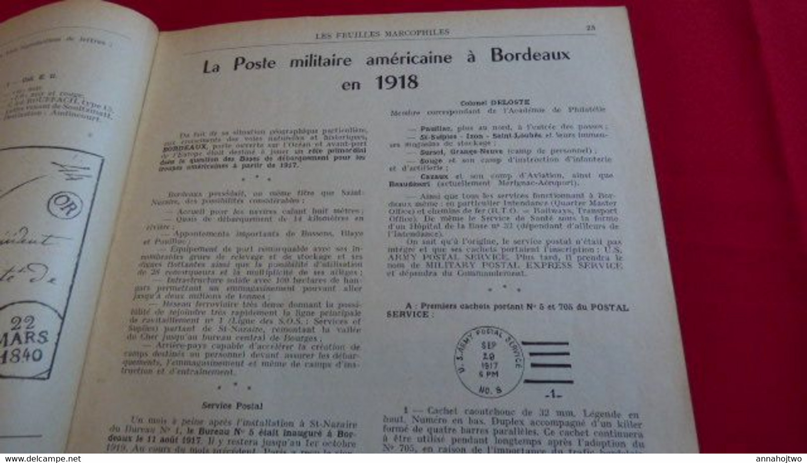 FEUILLES MARCOPHILES 190 :Croisière Espagne,Marques origine rurale & urbaine,poste militaire,taxe allemande 1871,tarifs