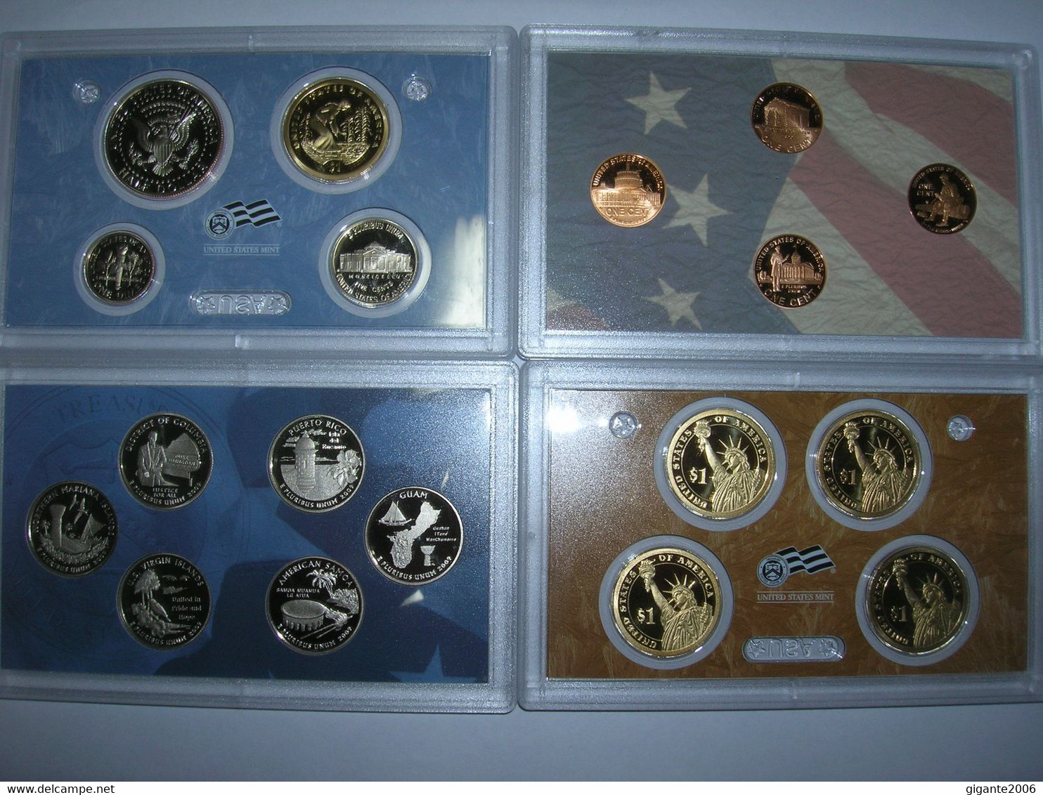 ESTADOS UNIDOS/USA Proof Set 2009 S , Serie 1/4 Dolar, Serie 1 Ctvo, Serie Presidentes Y Serie Anual (18 Monedas) (9991) - Proof Sets