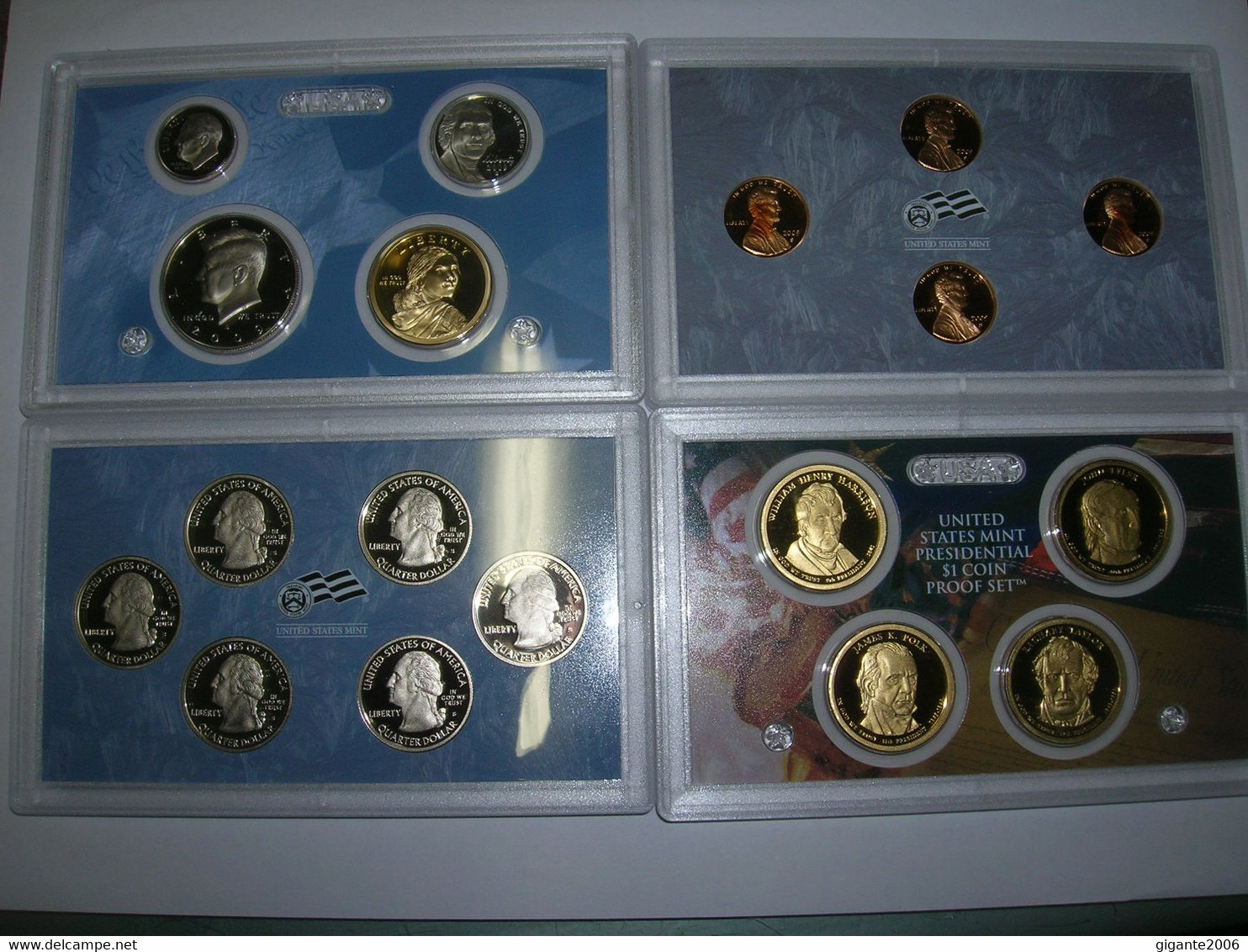 ESTADOS UNIDOS/USA Proof Set 2009 S , Serie 1/4 Dolar, Serie 1 Ctvo, Serie Presidentes Y Serie Anual (18 Monedas) (9994) - Proof Sets