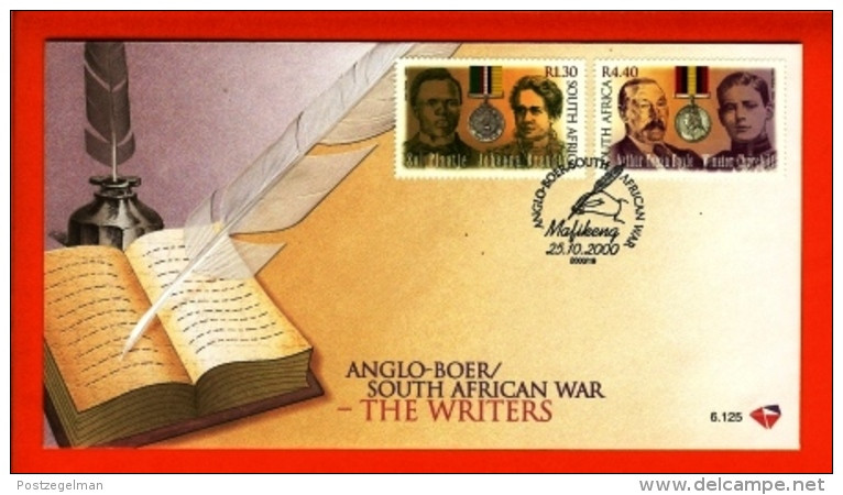 RSA, 2000, Mint F.D.C., MI 6-125, Anglo Boer War, Writers Decorations - Storia Postale