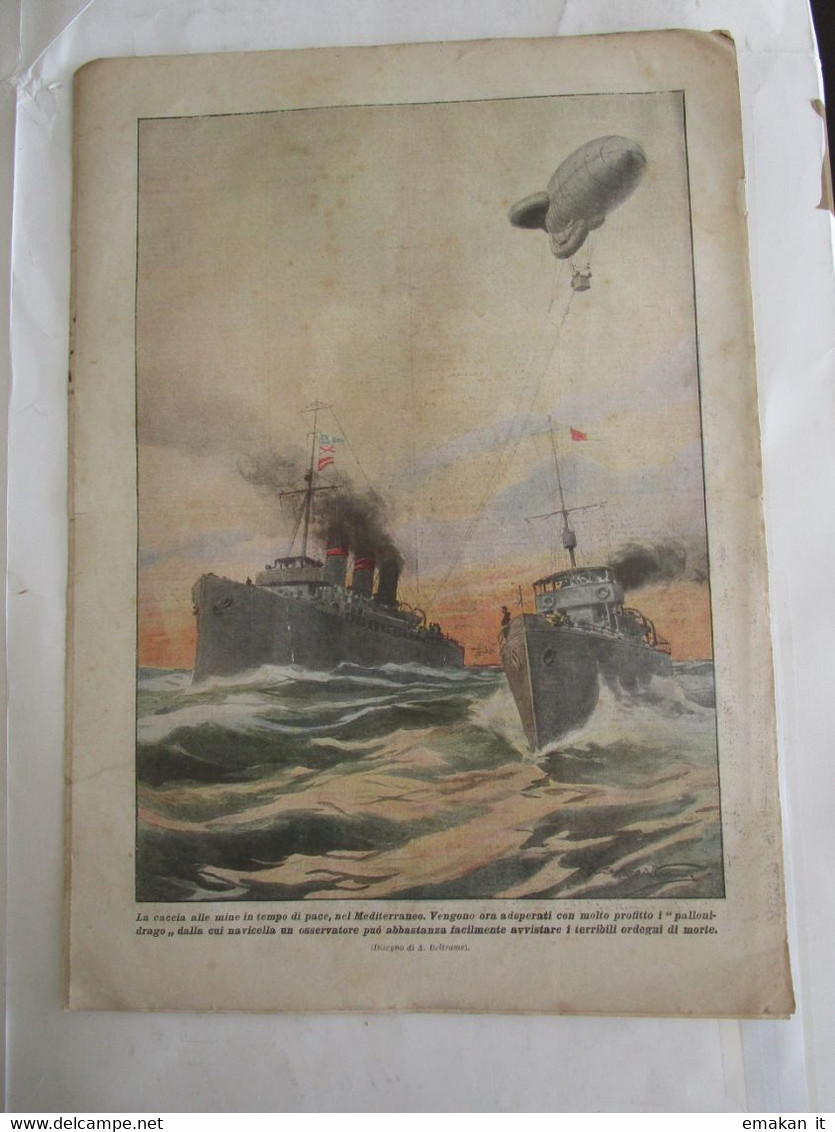 # DOMENICA DEL CORRIERE N 26 / 1919 - GUERRA IN AFGANISTAN / CACCIA ALLE MINE NEL MEDITERRANEO - First Editions