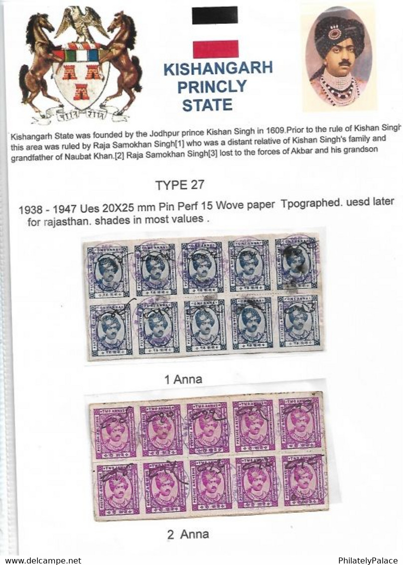 India 1846 Kishangarh State Collection 1 Anna To 5 Rupee - British India (**) Inde Indien - Kishengarh