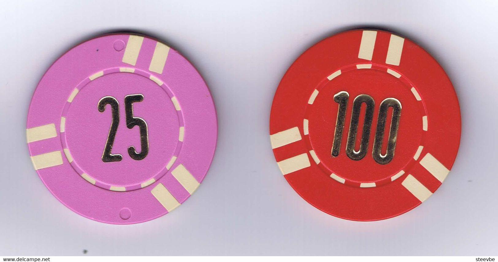 X/ Casino Chip Jetons Set 2 Chips  Casino Nispen Netherlands - Casino