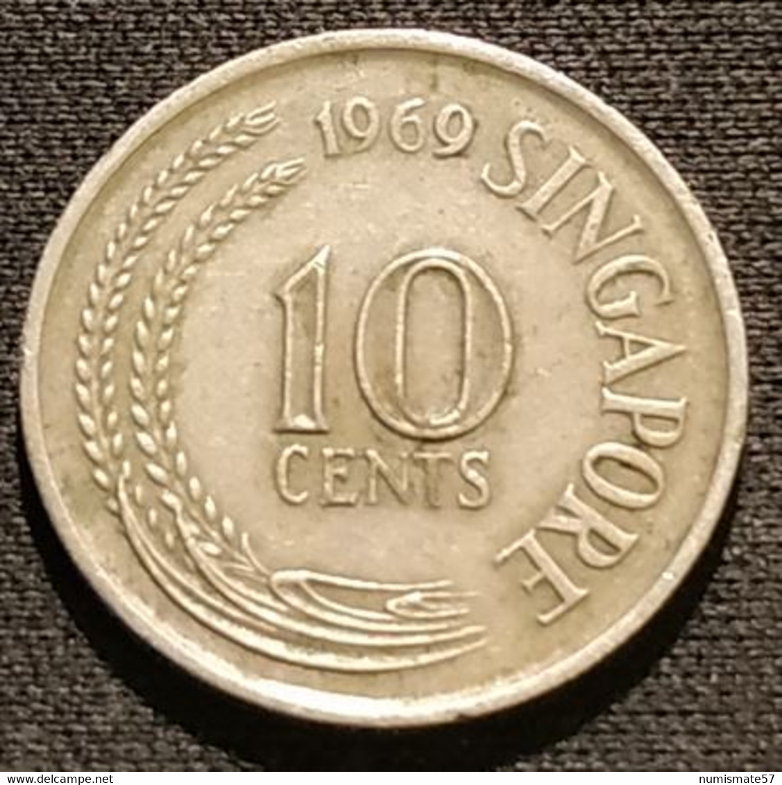 SINGAPOUR - SINGAPORE - 10 CENTS 1969 - Hippocampe - KM 3 - Singapour