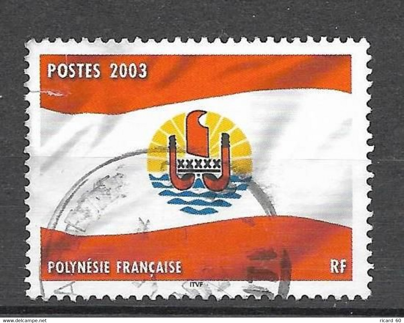 Timbres Oblitérés De Polynésie Française, N°697 YT, Drapeau Polynésien, Flag - Gebruikt