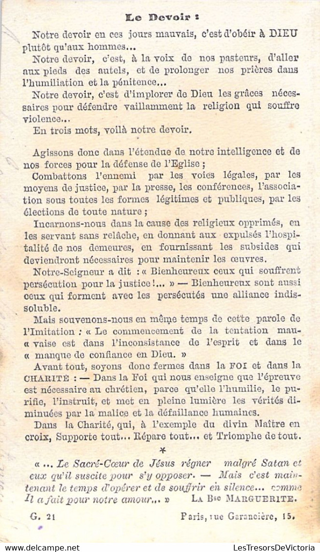 Petit Livret Religieu - La Lutte Entre L'impiété Et La Charité - Andachtsbilder