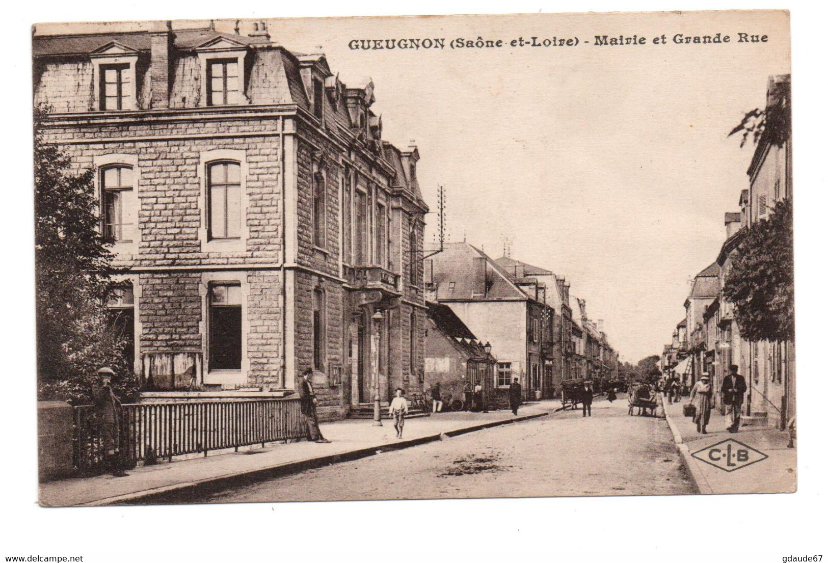 GUEUGNON (71) - MAIRIE ET GRANDE RUE - Gueugnon