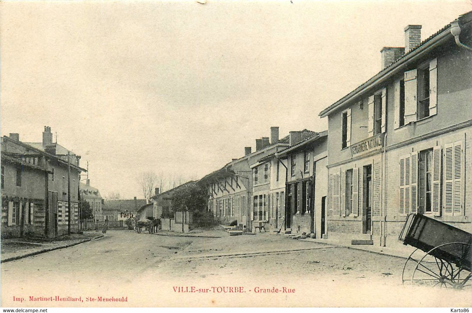 Ville Sur Tourbe * La Grande Rue Du Village * Gendarmerie Nationale - Ville-sur-Tourbe