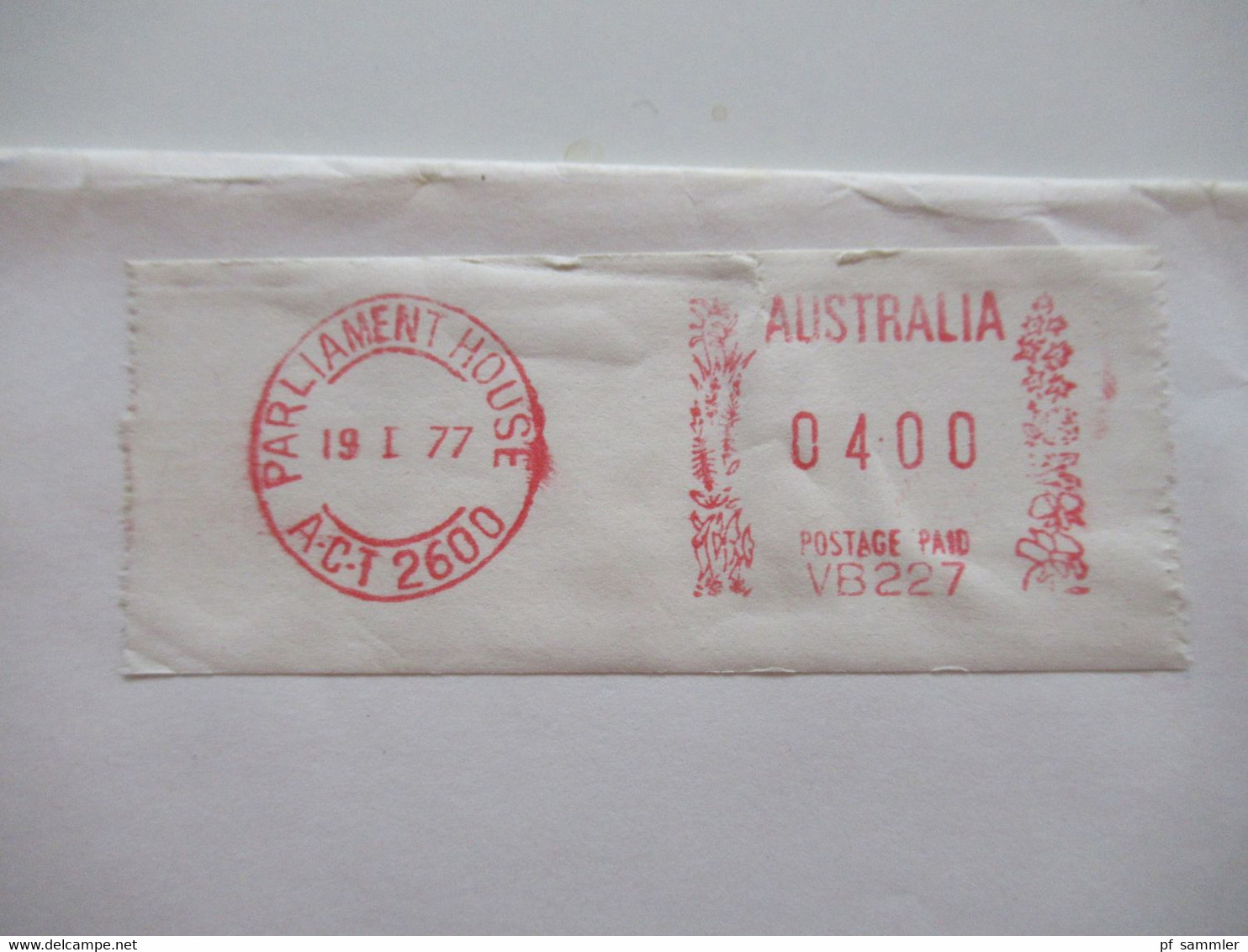 Australien 1977 Air Mail Nach Israel Umschlag Parliament Of Australia The Senate Postage Paid Parliament House ACT 2600 - Lettres & Documents