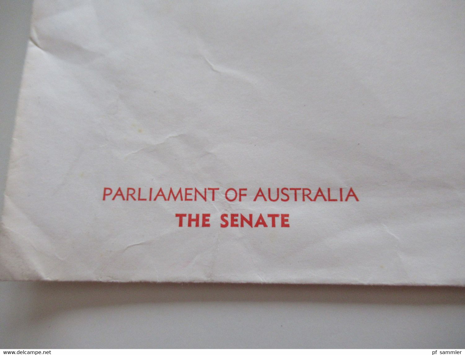 Australien 1977 Air Mail Nach Israel Umschlag Parliament Of Australia The Senate Postage Paid Parliament House ACT 2600 - Briefe U. Dokumente