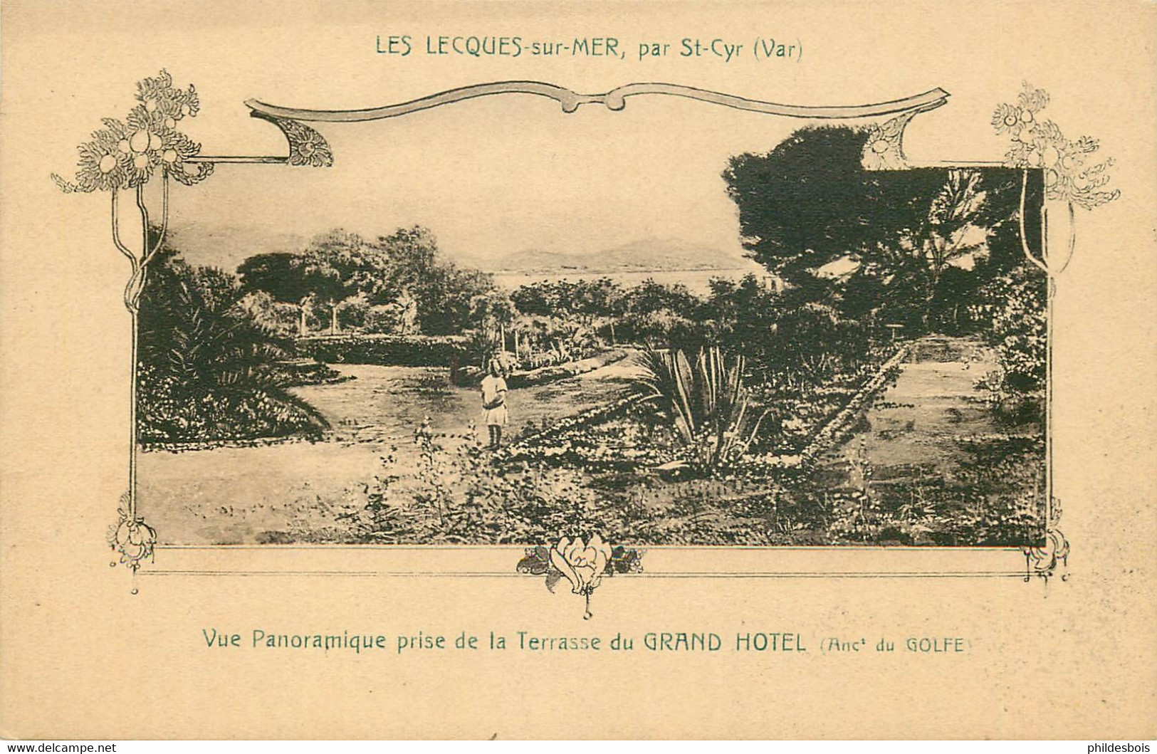 VAR  LES LECQUES  Vue Panoramique Prise De La Terrasse Du GRAND HOTEL - Les Lecques