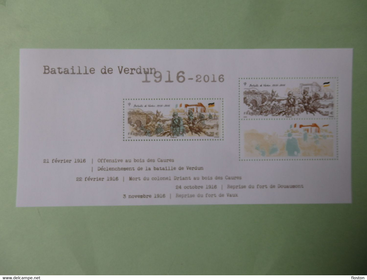 Bloc Souvenir N°141 - 2x0€70 - Bataille De Verdun - LUXE** - 1 Bande De Phosphore à Droite - Foglietti Commemorativi