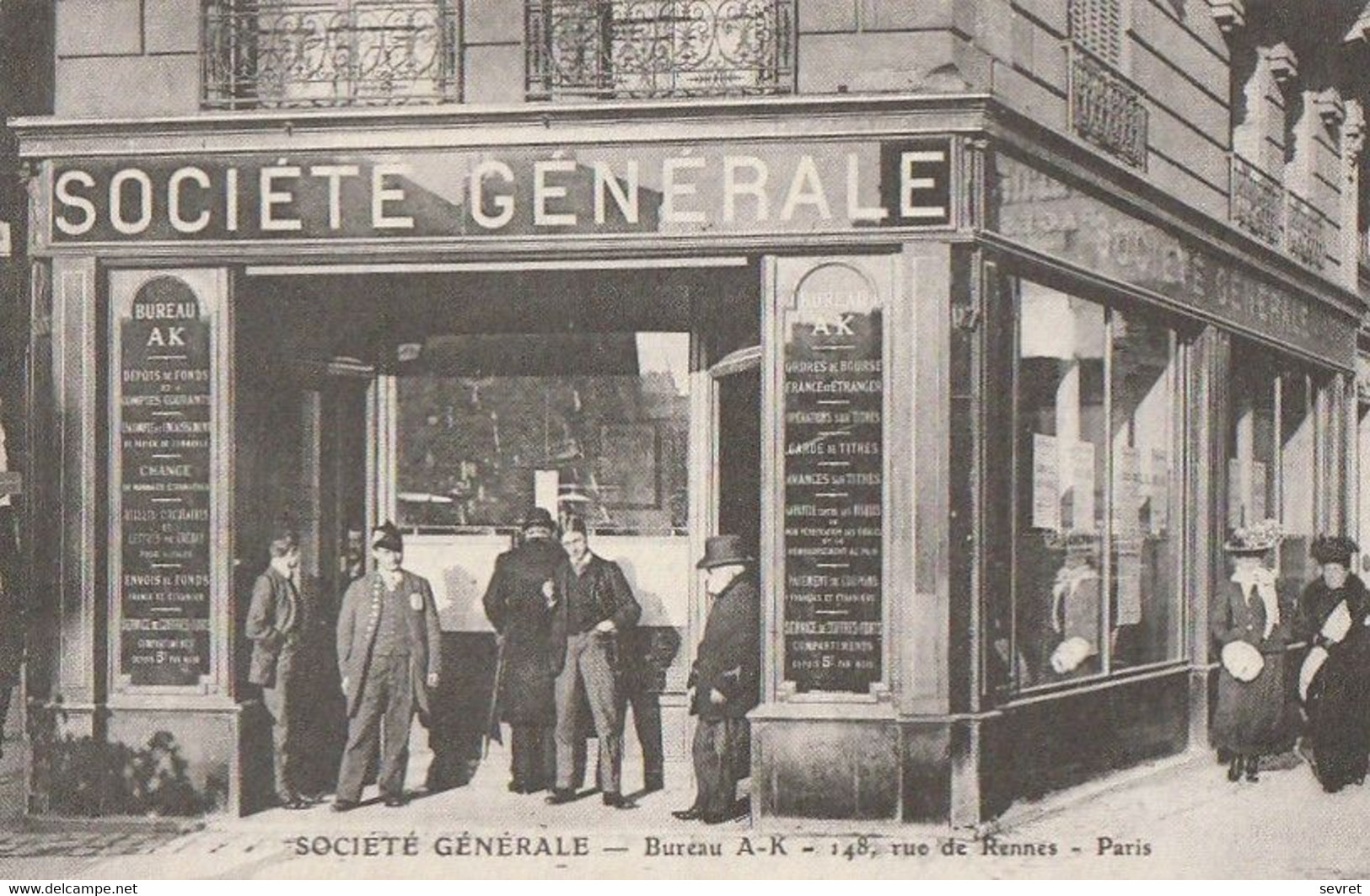 SOCIETE GENERALE. - Bureau A-K - 148, Rue De Rennes - Paris. Reproduction - Banks