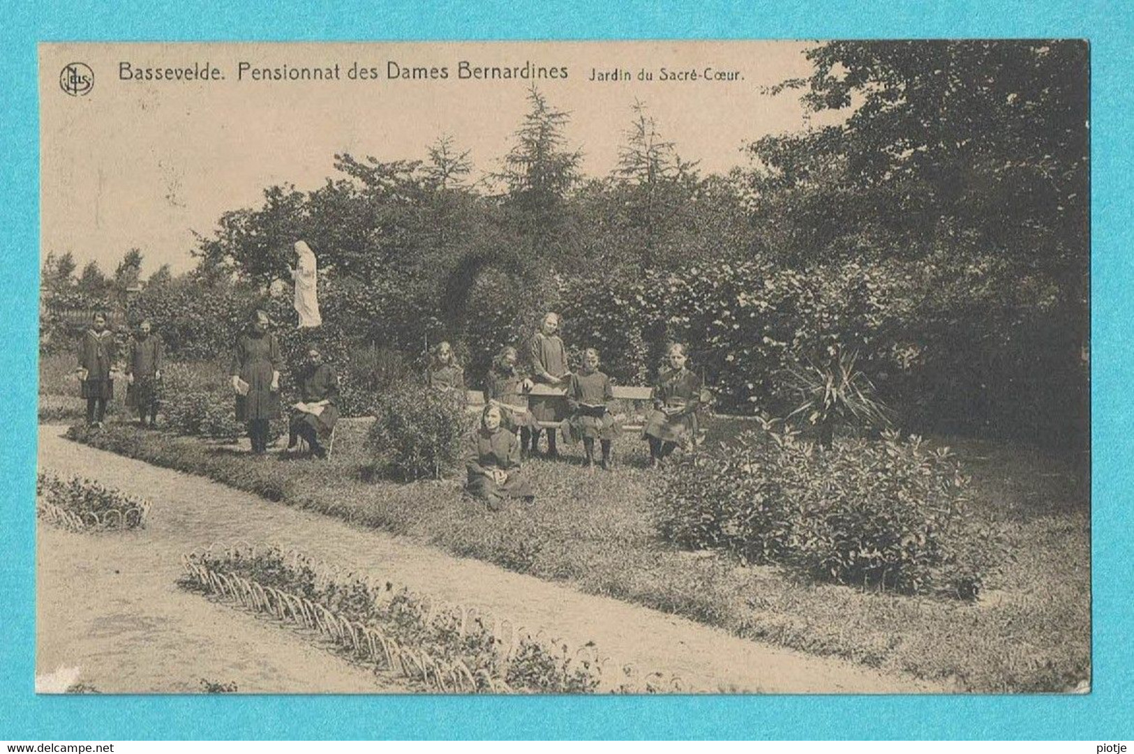 * Bassevelde (Assenede - Oost Vlaanderen) * (Nels, Ern Thill) Pensionnat Des Dames Bernardines, Jardin Du Sacré Coeur - Assenede