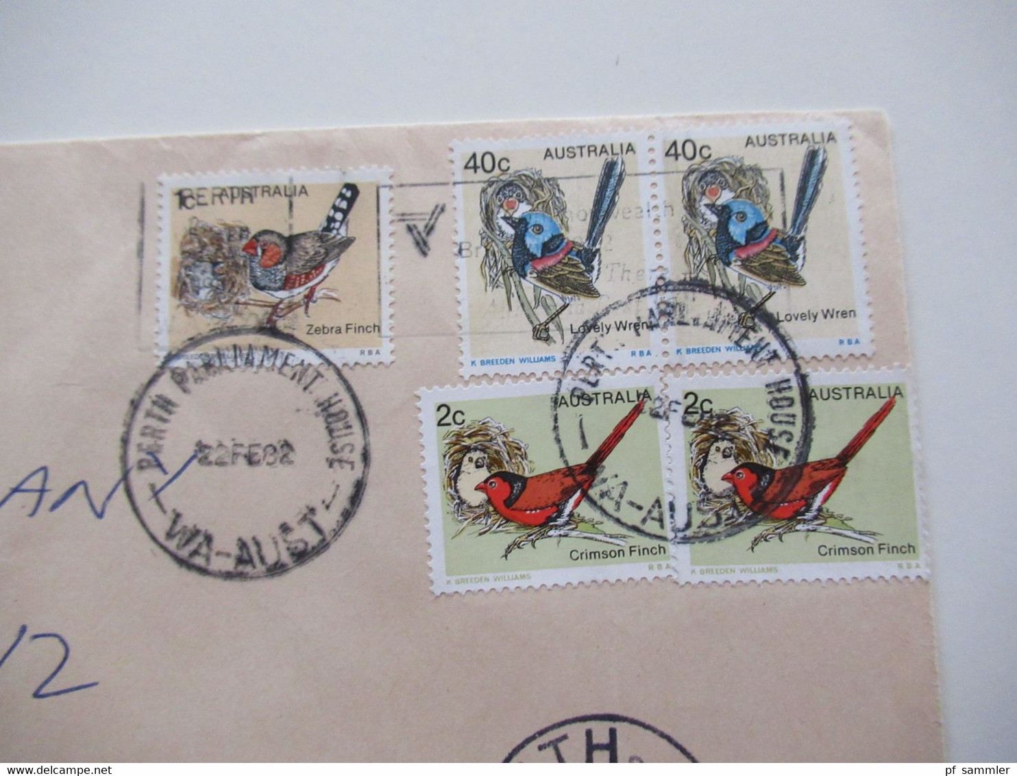 1982 Air Mail Nach Israel Umschlag OHMS Und Stempel Legislative Council Parliament House Perth W.A. - Cartas & Documentos