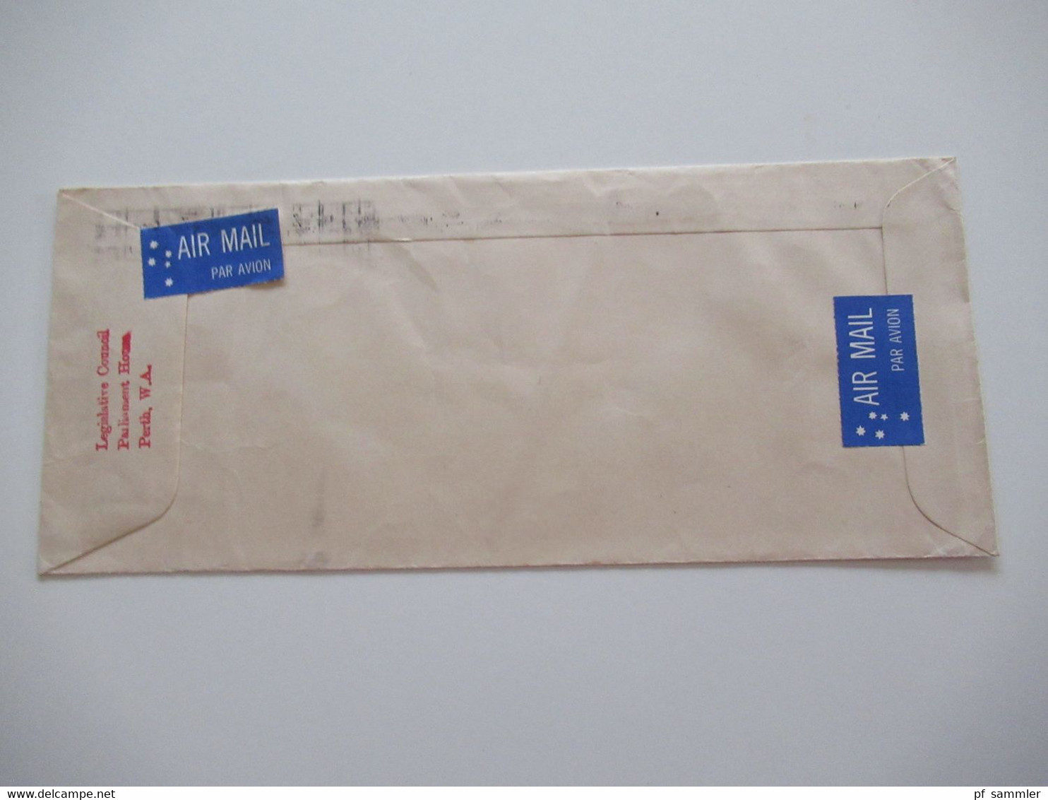 1982 Air Mail Nach Israel Umschlag OHMS Und Stempel Legislative Council Parliament House Perth W.A. - Lettres & Documents