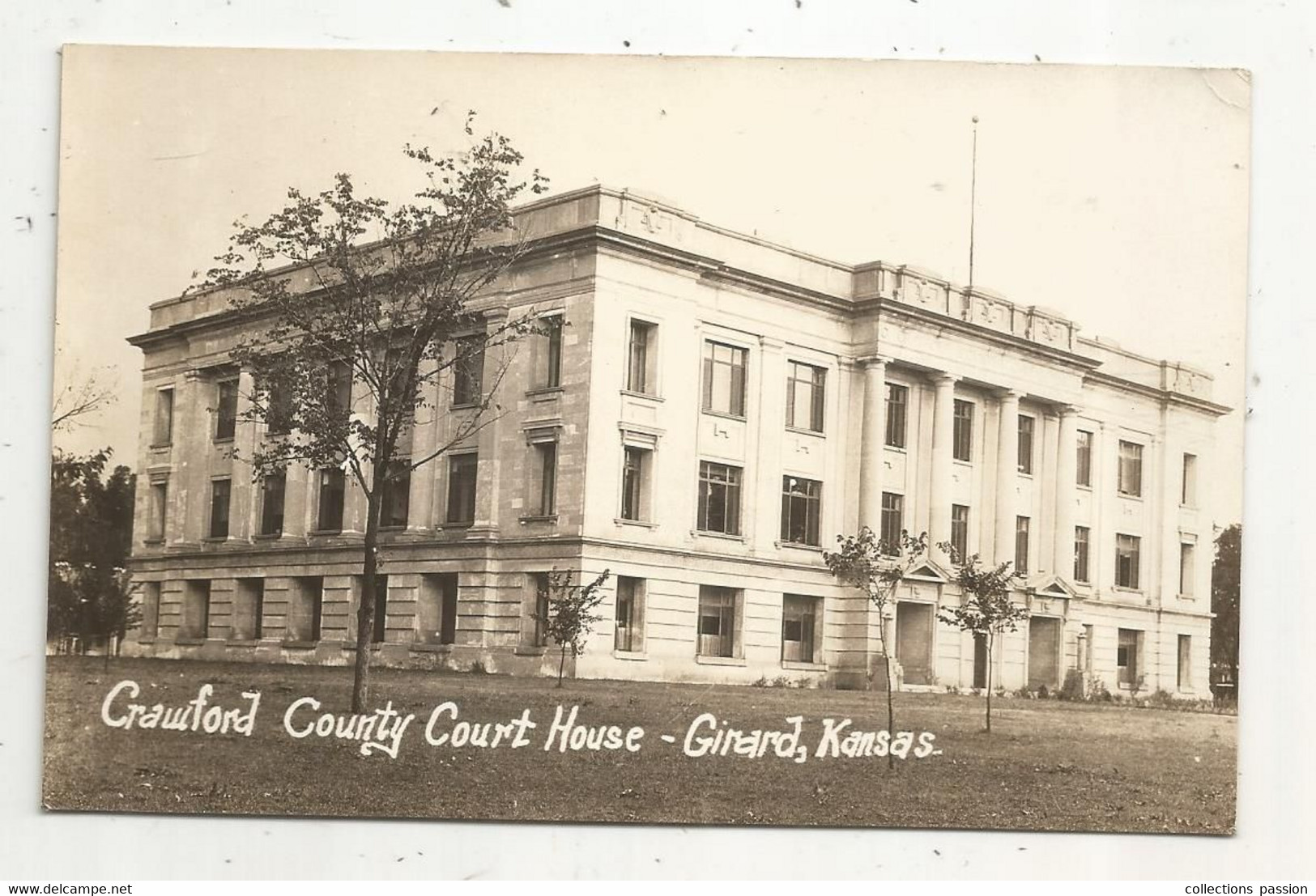 Cp , ETATS UNIS, Kansas , KS , GIRARD , Crawford County Court House , écrite - Altri & Non Classificati