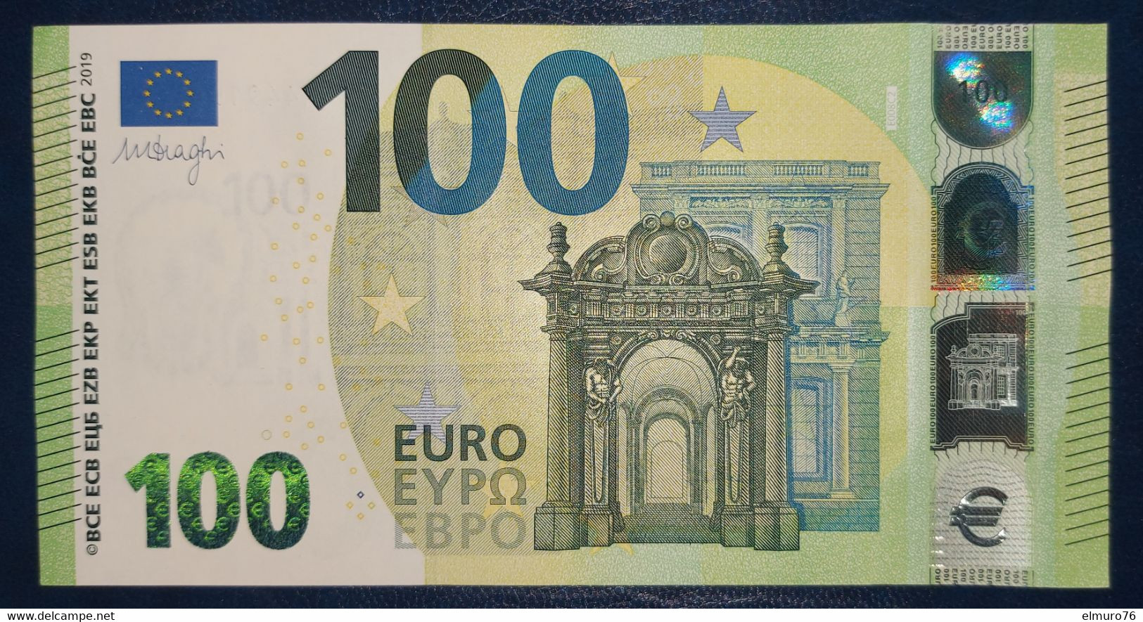 100 EURO E008C2 France Serie EA Draghi Perfect UNC - 100 Euro
