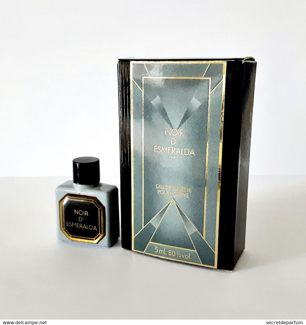 Miniatures De Parfum  NOIR D'ESMERALDA    EDT  5 Ml    +  Boite - Miniatures Hommes (avec Boite)
