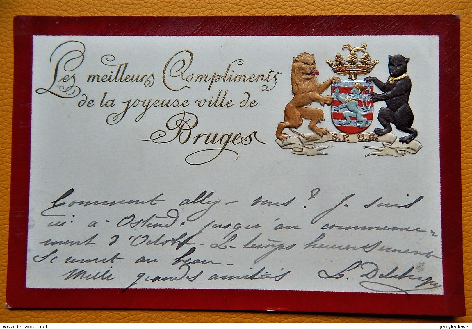 BRUGGE  - BRUGES  - Les Meilleurs Compliments De La Joyeuse Ville De Bruges  -  1902 - Brugge