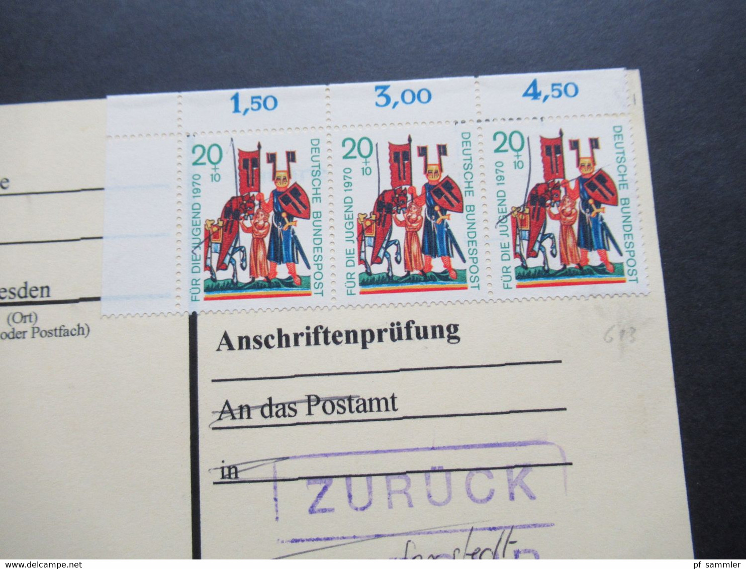 DDR Postkarte / Anschriftenprüfung Stempel Zurück Retour Dresden / Sarstedt - Cartas & Documentos