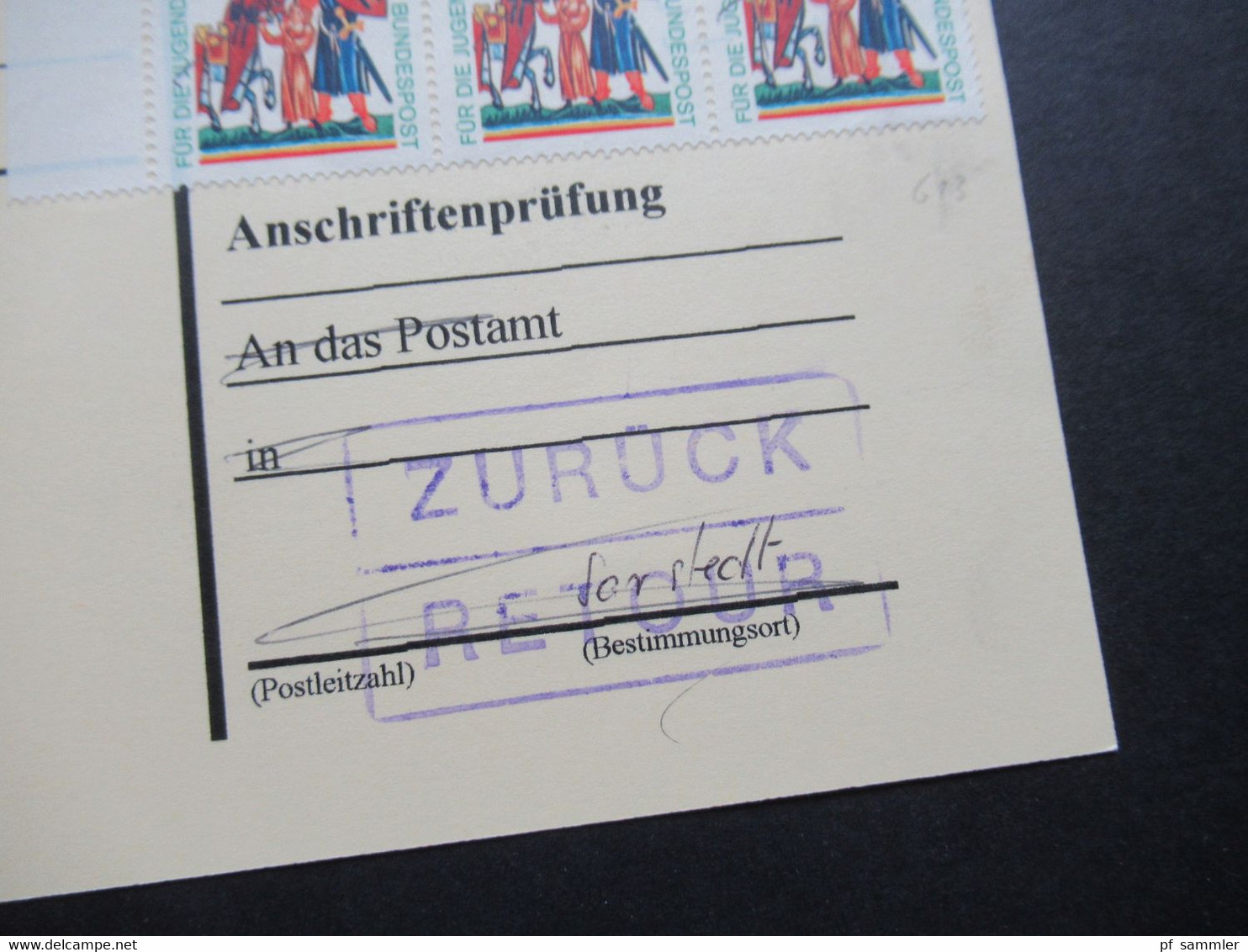 DDR Postkarte / Anschriftenprüfung Stempel Zurück Retour Dresden / Sarstedt - Briefe U. Dokumente