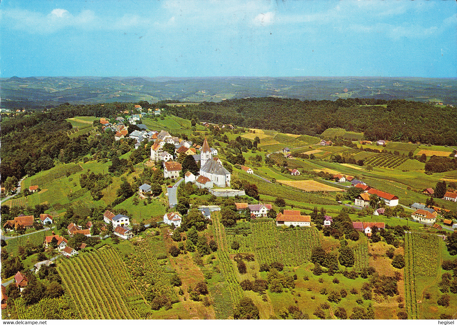 1984, Österreich, St. Anna Am Aigen, Luftbild, Südost - Steiermark - Feldbach