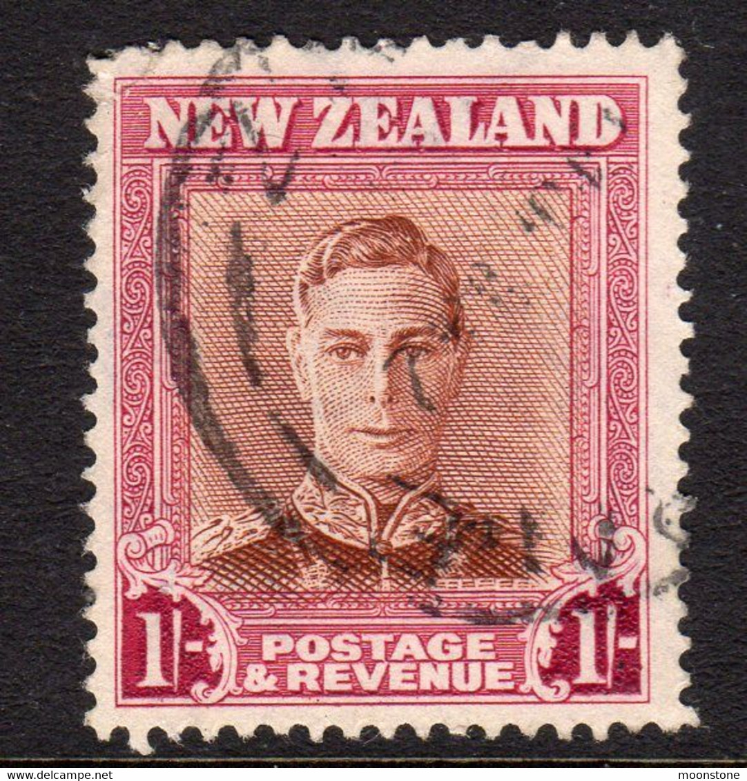 New Zealand GVI 1947-52 Definitives 1/- Wmk Upright, Plate II, Used, SG 686c (A) - Used Stamps