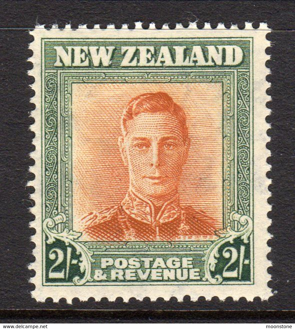 New Zealand GVI 1947-52 Definitives 2/- Wmk Upright, Plate I, Hinged Mint, SG 688b (A) - Ungebraucht