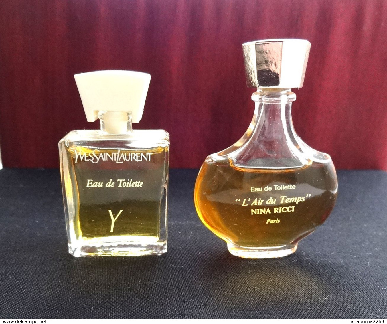 2 MINIATURES .......NINA RICCI....YVES SAINT LAURENT....FLACONS PLEINS - Sin Clasificación