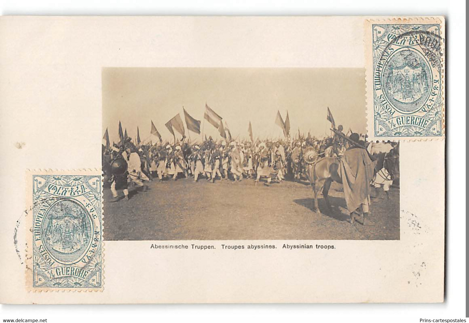 CPA 61 Abyssinie Carte Photo Troupes Abyssines - Etiopia