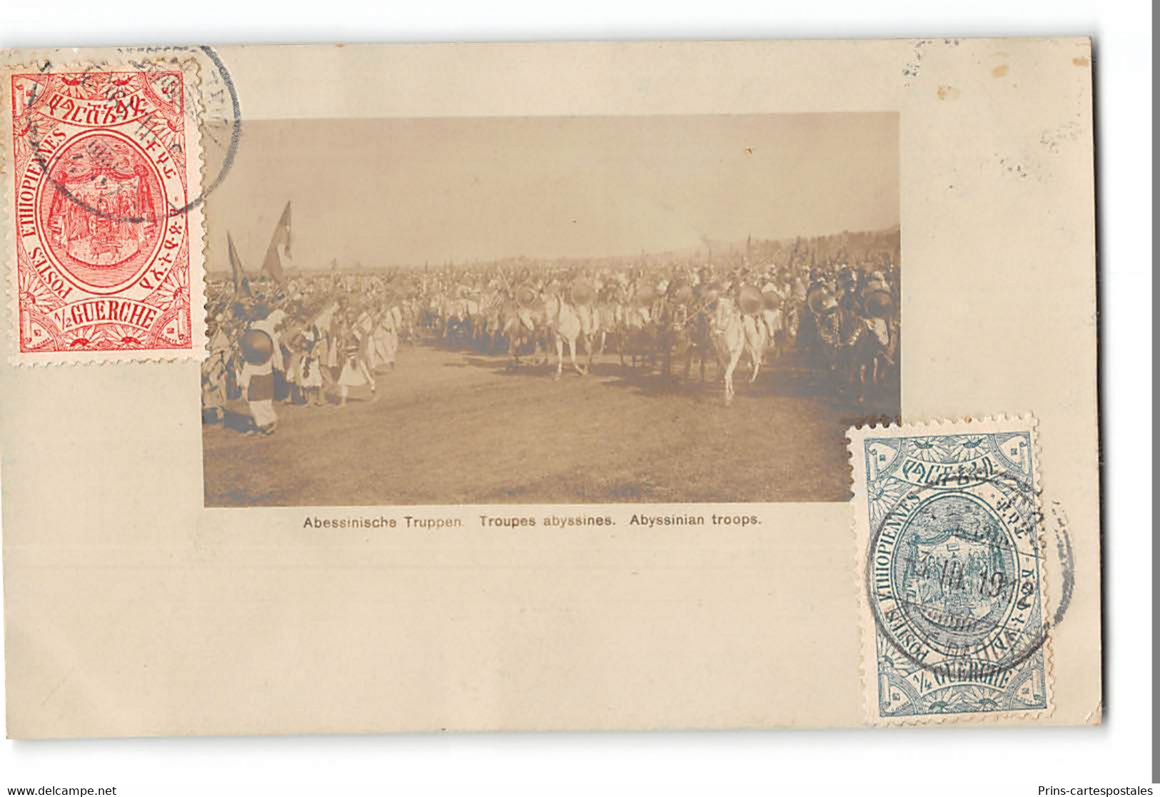 CPA 61 Abyssinie Carte Photo Troupes Abyssines - Etiopia