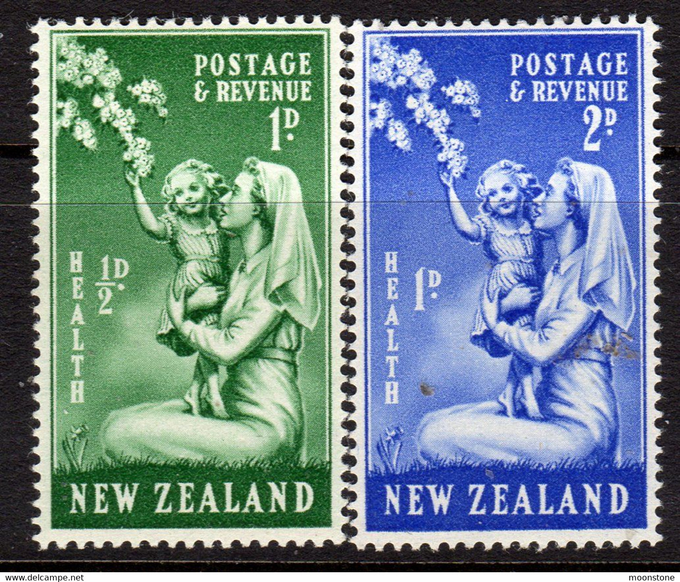 New Zealand GVI 1949 Health Stamps Set Of 2, Hinged Mint, SG 698/9 (A) - Nuevos