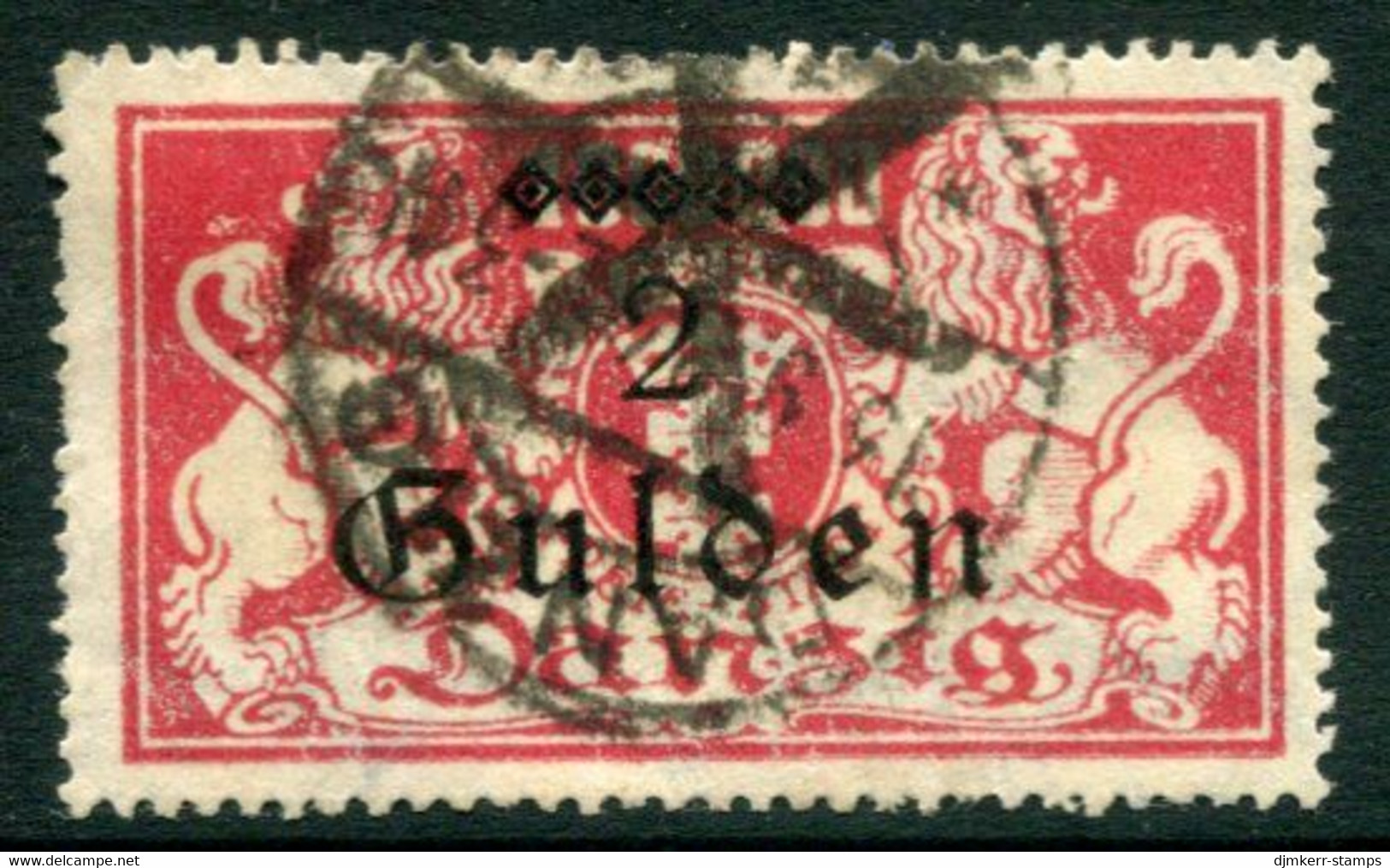 DANZIG 1923 Arms Definitive 2 G. On 1 Mio. Mk. Postally Used With Parcel Cancel And Datestamp.  Michel 190  Signed Infla - Afgestempeld