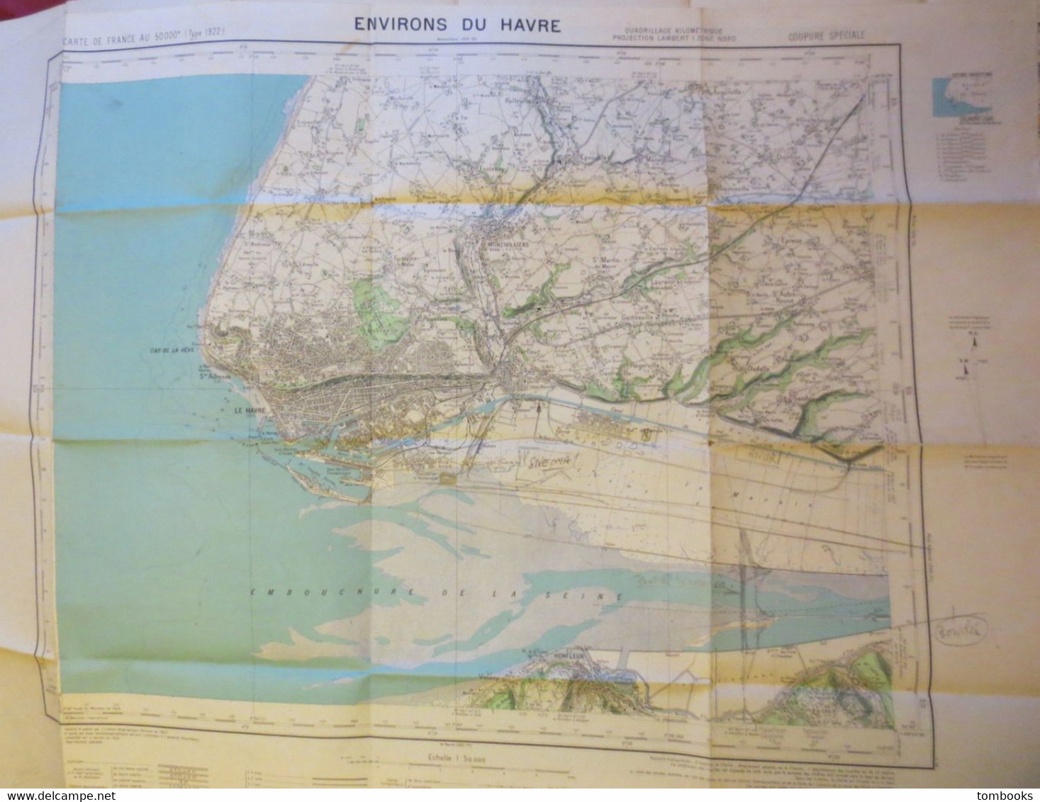 Le Havre - Plan Dépliant Et Environs Du Havre - Projection Lambert - 1957 - B.E - - Otros Planes
