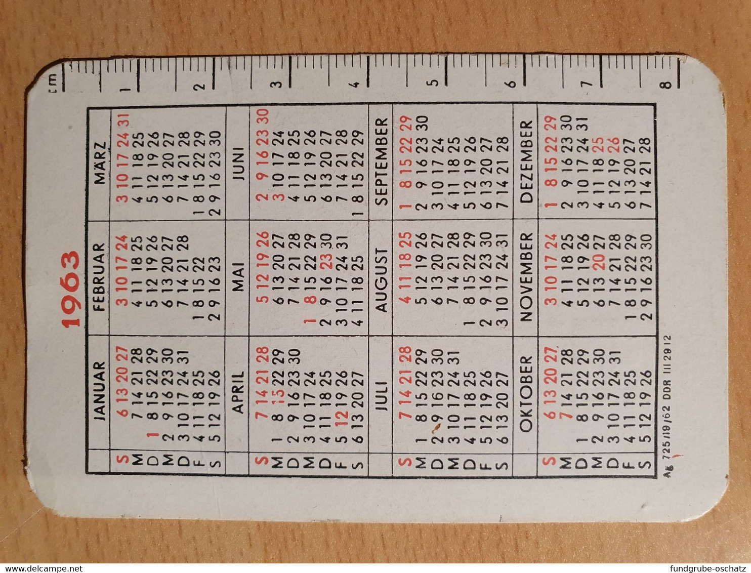 Pocket Calendar Taschenkalender DDR East Germany Karl Marx Stadt 1963 Konsum Versandhandel - Mit Gebrauchsspuren Used - Petit Format : 1961-70