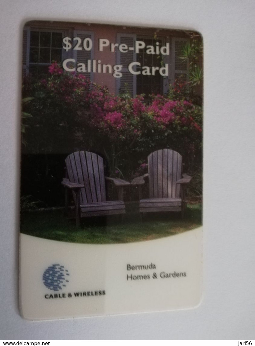 BERMUDA  $20,-   BERMUDA   HOMES & GARDENS   C&W    PREPAID CARD  Fine USED  **8832** - Bermuda