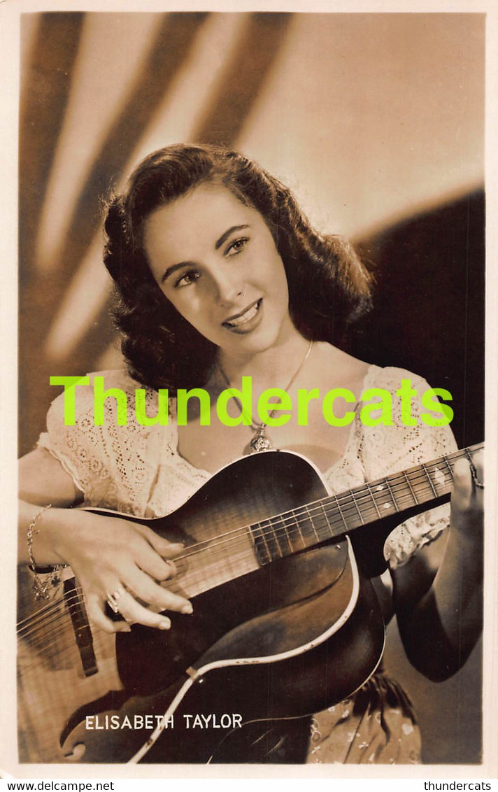 CPSM PHOTO CINEMA ACTRICE RPPC REAL PHOTO POSTCARD MOVIE STAR ACTRESS ELIZABETH TAYLOR - Schauspieler