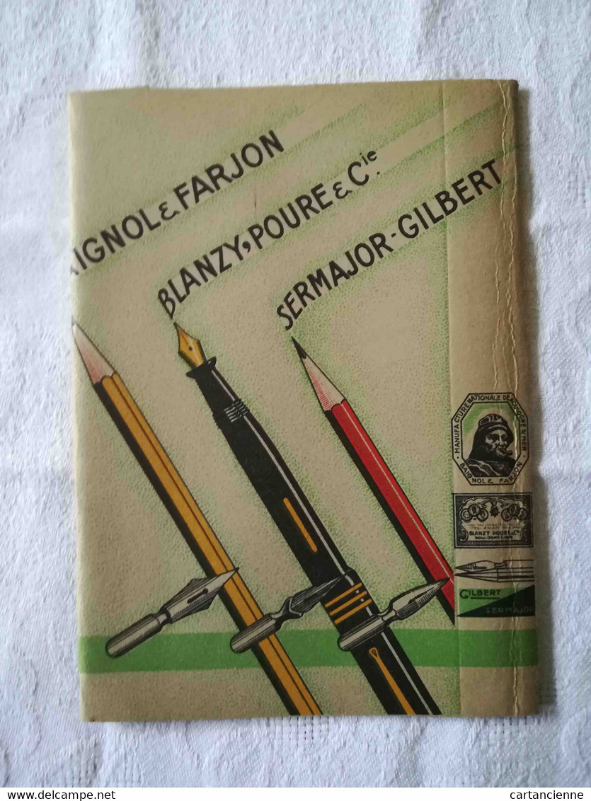 9 protèges cahiers Lion noir Cigarettes NAJA Baignol et Farjon Criterium Gilbert Rhum Negrita Jus de raisin Challand