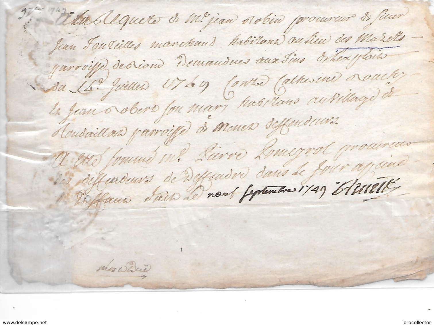 - Généralité D'AUVERGNE De 1739 Et 1745  - 8 Deniers- Une Demi Feuille - Cachets Généralité