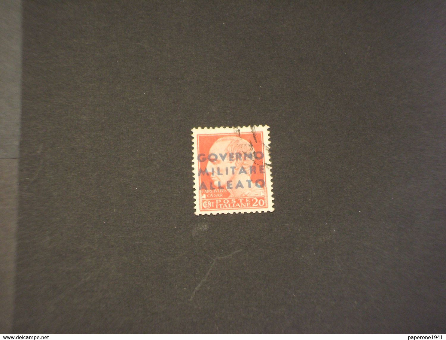 GOVERNO MILITARE ALLEATO - 1943 CESARE 20 C. - TIMBRATO/USED - Anglo-american Occ.: Naples