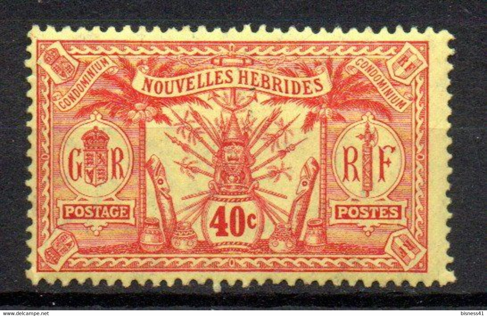 Col24 Colonies Nouvelles Hebrides N° 32 Neuf X MH Cote 6,50 € - Oblitérés