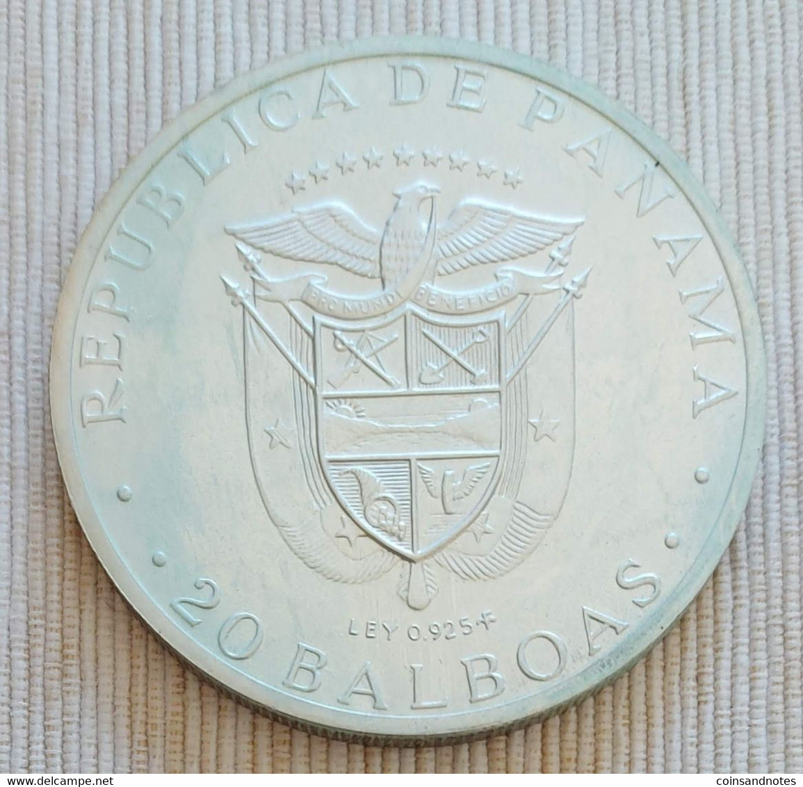 Panama 1973 - 20 Balboas - Simón Bolívar (1783-1830) - .925 Silver - KM# 31 - Otros – América