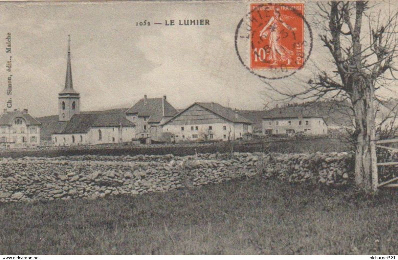 LE LUHIER (Doubs) - 2 CPA, "Le Moulin Du Bois" (Barbier) Et "Le Luhier" (Simon). Circulées En 1911. Bon état. 2 Scan. - Other & Unclassified