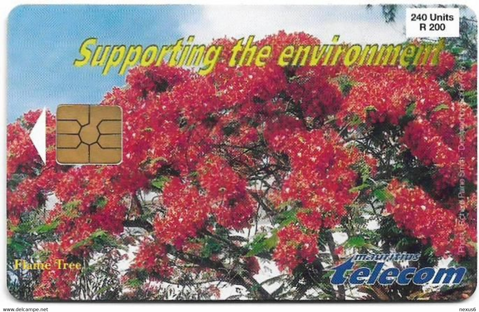 Mauritius - Mauritius Telecom (Chip) - Supporting The Environment 2A, Gem2 Black, 01.1998, 240U, 25.000ex, Used - Mauritius