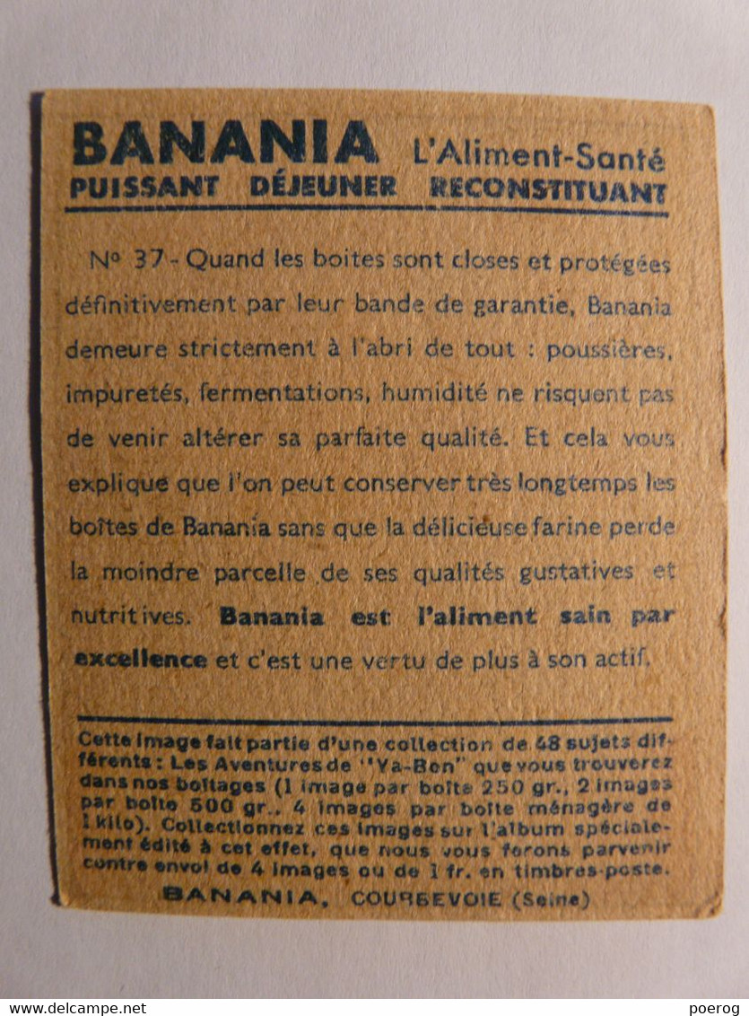 IMAGE BON POINT YABON BANANIA N°37 - VICA - CIRCA 1930 - 6cm X 7cm - Tirailleur Sénégalais Colonialisme Horloge - Banania