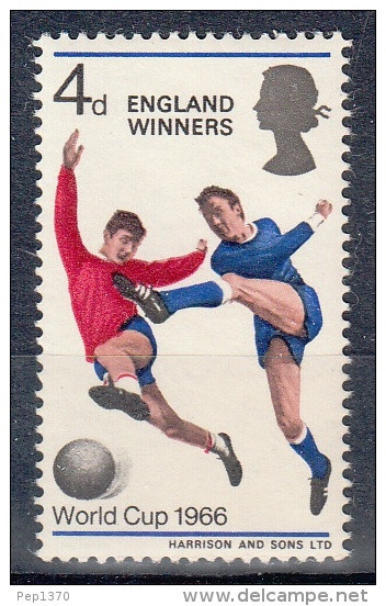 GRAN BRETAÑA 1966 - ENGLAND WINNERS FOOTBALL - YVERT N&ordm;  448 - 1966 – England