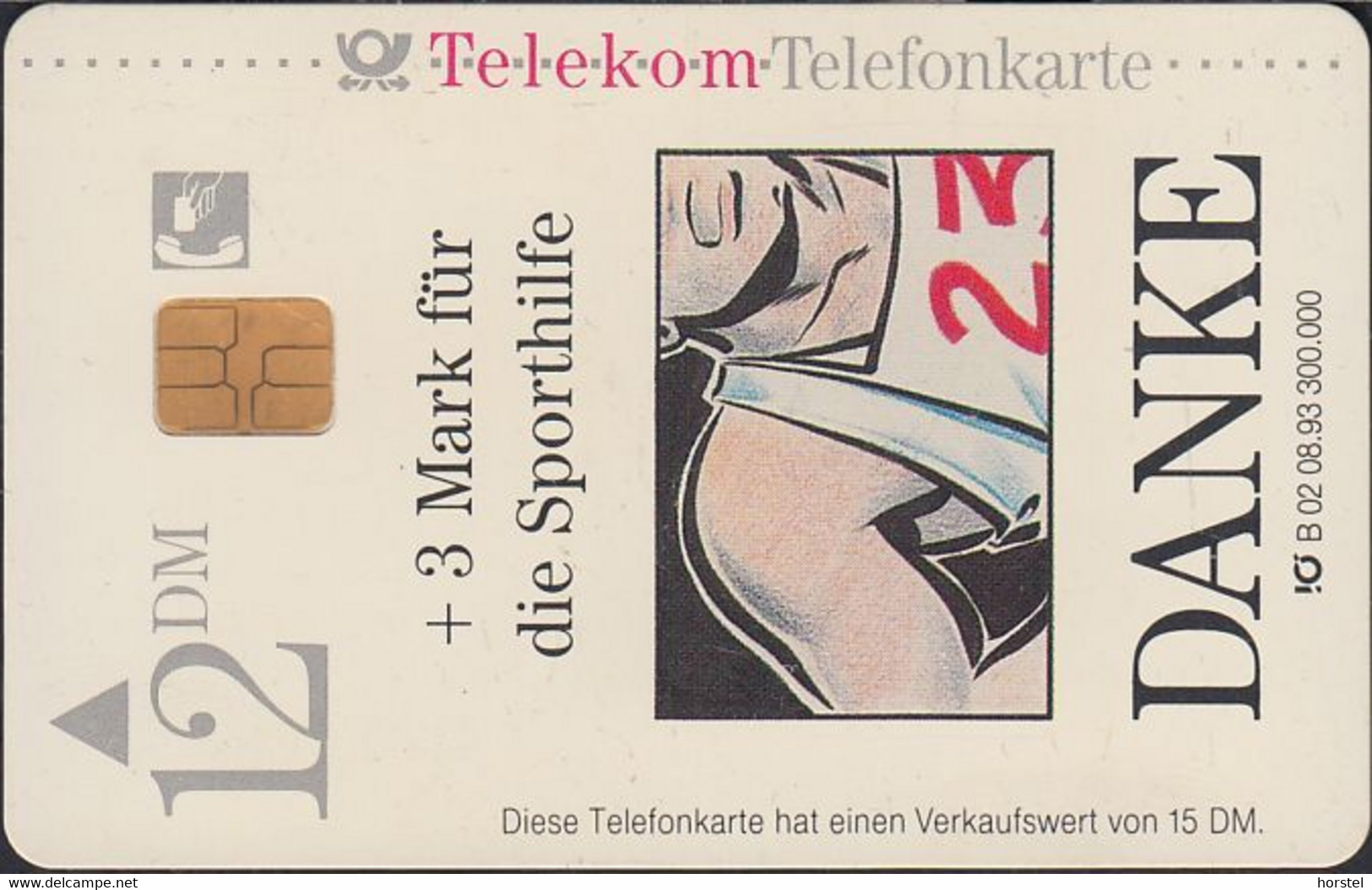 GERMANY B02/93 - Sporthilfe - Danke - B-Series: Benefizkarten