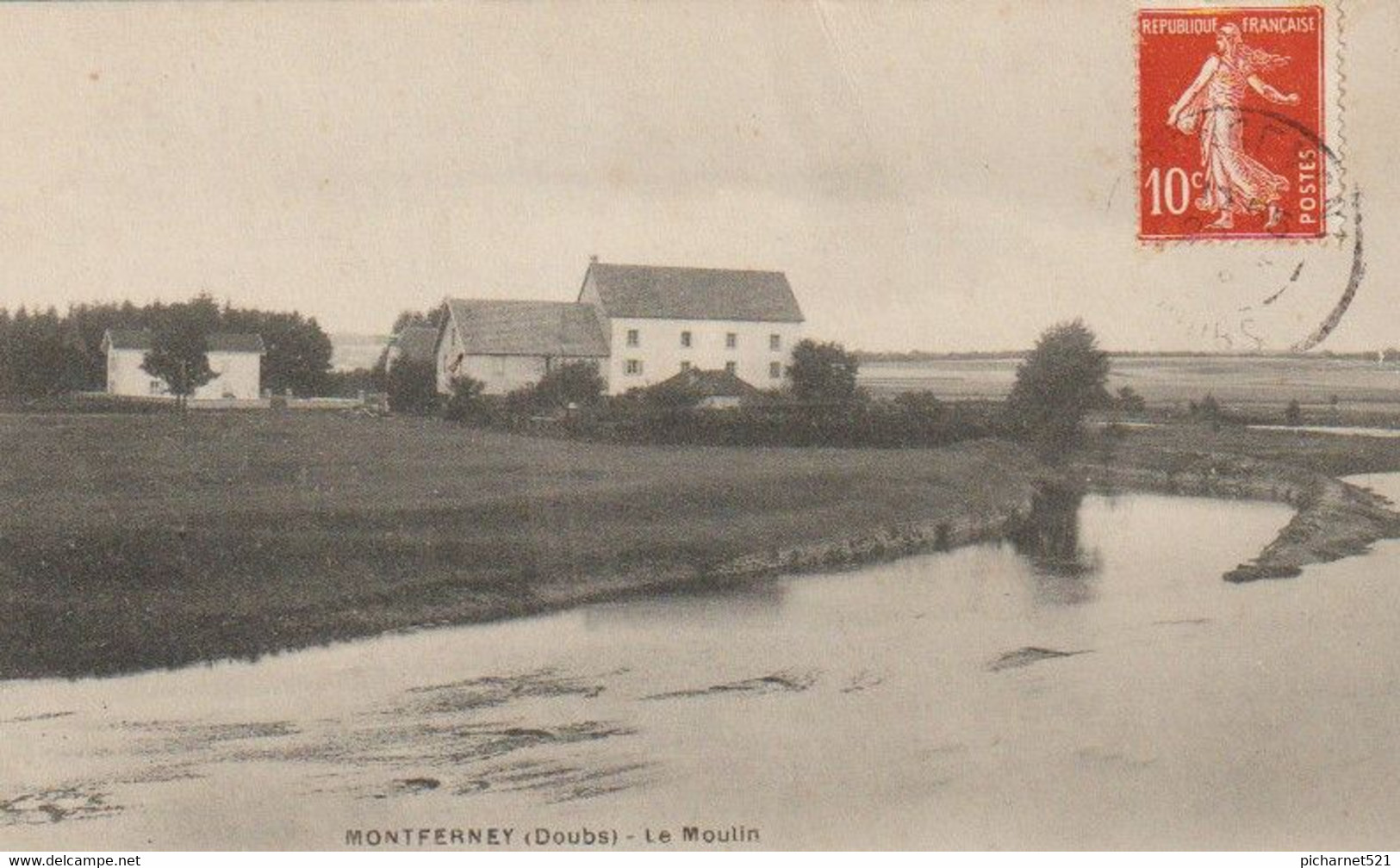 MONTFERNEY (Doubs) - Le Moulin. Circulée En 1906. Bon état. - Other & Unclassified